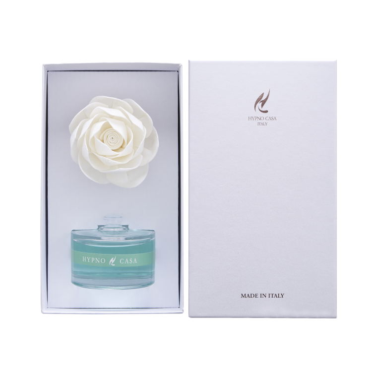 Diffusore con fiore Rosa Acqua Marina 60 ML - immagine 2