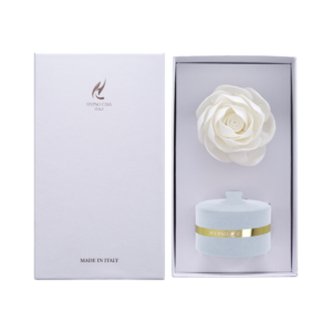 Diffusore con fiore Rosa effetto velluto cofanetto gift Acqua Marina 60 ML