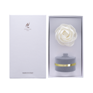 Diffusore con fiore Rosa effetto velluto cofanetto gift Orchidea Nera 60 ML