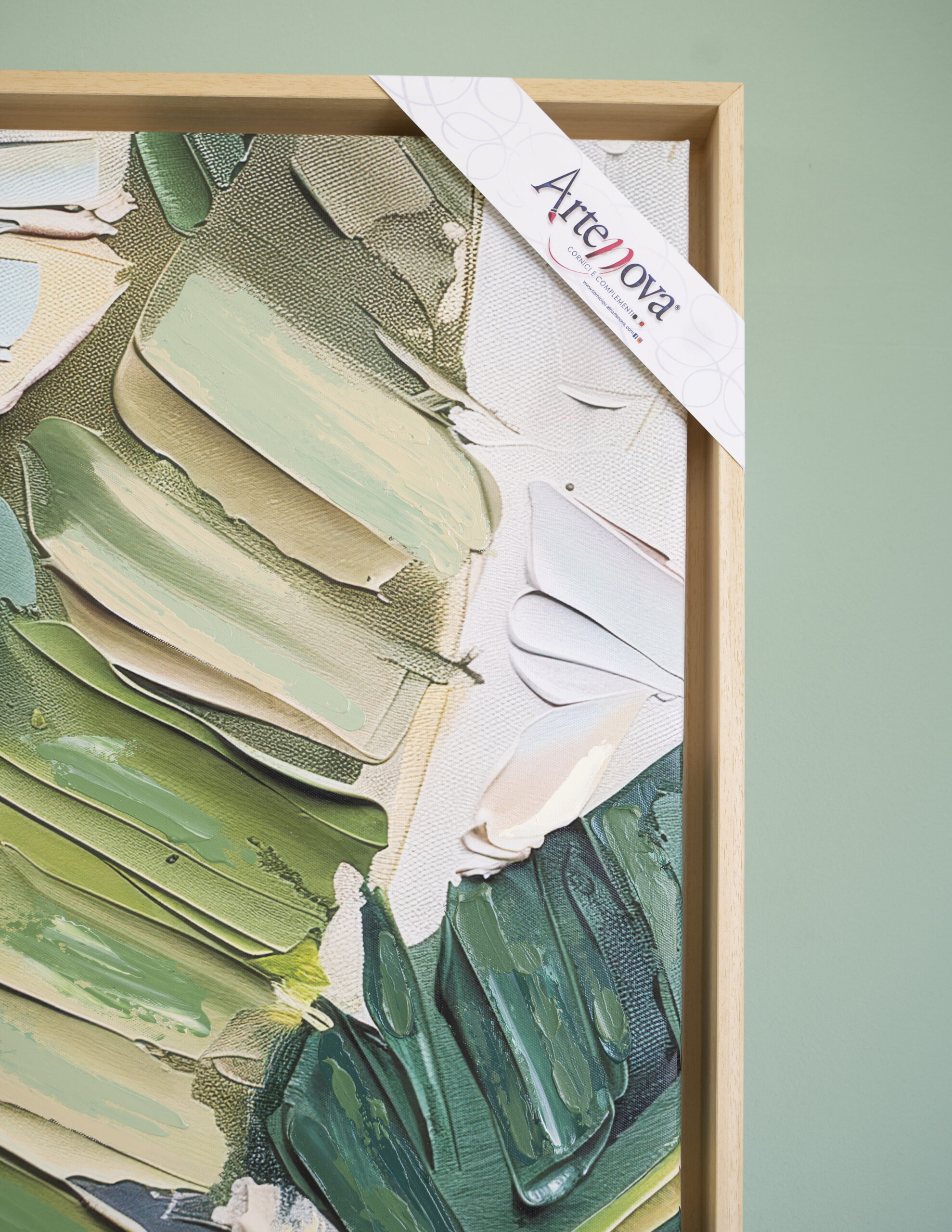 Quadro moderno Astratto Amazzonia cornice legno naturale minimal - immagine 2