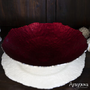 Centrotavola Aster rosso Onlylux 33 cm