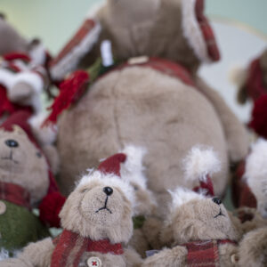 Orsetto da appende sciarpa rossa Nuvole di Stoffa