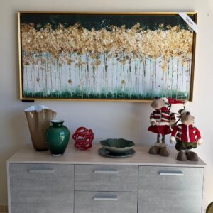 Quadro moderno Astratto GB04 cornice minimal oro