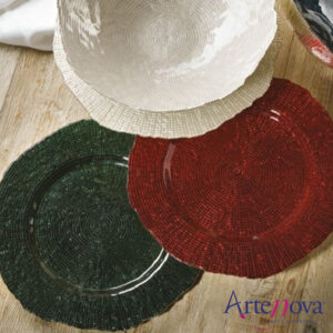 Centrotavola Aster Bianco Perla Onlylux 33 cm