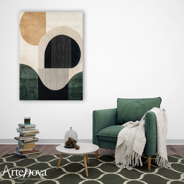 Quadro moderno Astratto Geometric Green 2