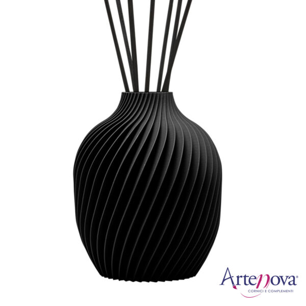 Confezione Regalo diffusore a bastoncino vaso Nero + ricarica Latte & Ambra Dolce (Copia)