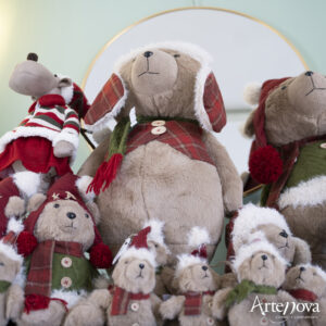 Orso Nuvola di stoffa  con cappello sherpa 91 cm