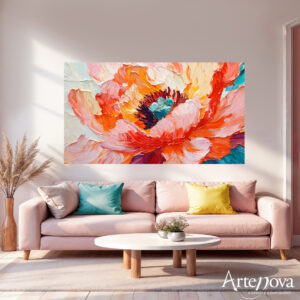 Quadro moderno Astratto Floreale Vibrazioni colorate